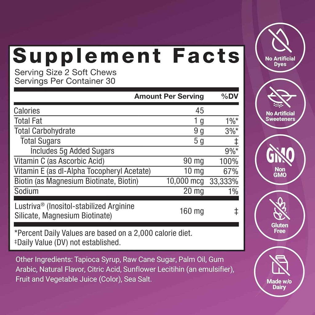 Nutrient Soft Chews for Hair Density & Strength