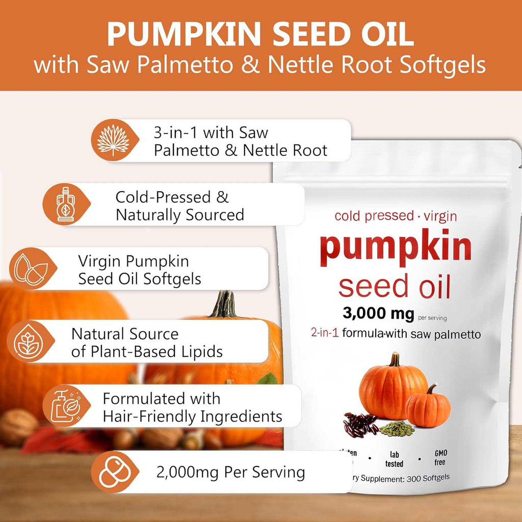Pumpkin Seed Oil with Saw Palmetto – 3000mg Per Serving