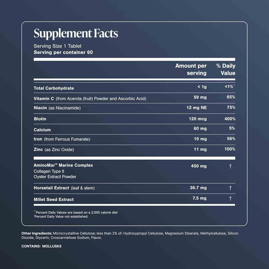 Premium Hair, Skin & Nails Formula — For Volume, Strength & Vibrancy