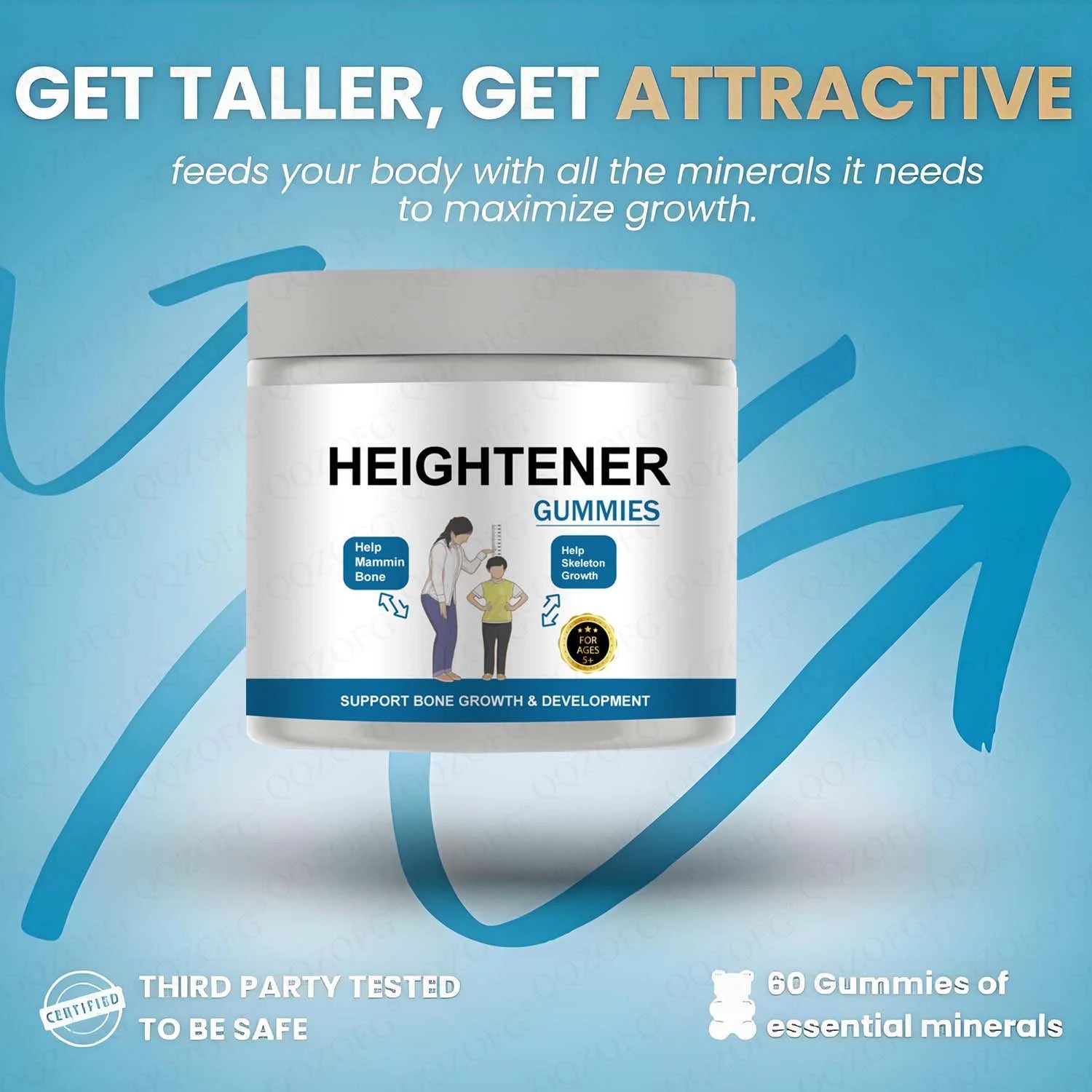 Heightener Gummies– Supports Active Lifestyle, Posture & Everyday Vitality