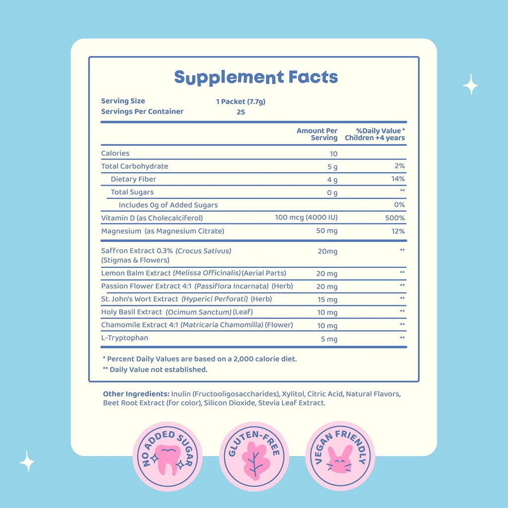 Saffron Pixie Sticks – Sugar-Free Drink Mix with Saffron & GABA